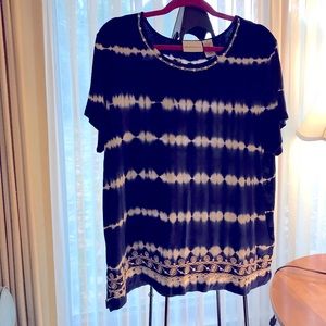 Royal blue Tye Dye dressy T-shirt